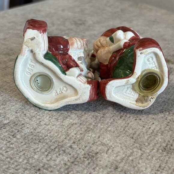 Vtg 1990 Fitz & Floyd Salt & Pepper Shakers Christmas Elves w/ Candy Canes - Picture 7 of 7